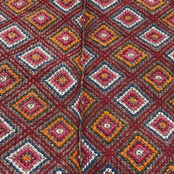 Vintage Hand-Embroidered Rug - Picture 4 of 7
